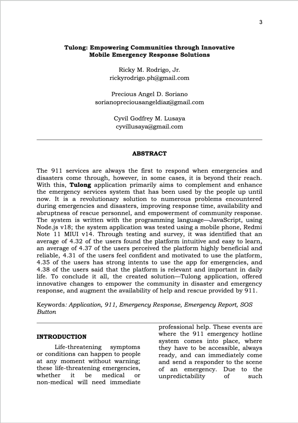 Tulong - Emergency Response System preview